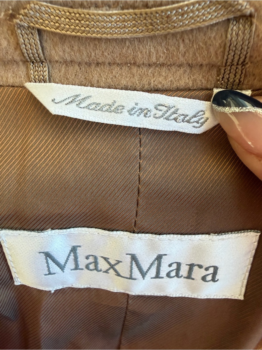 Max Mara Italy 100% Camelwool Cropped Single Breasted Jacket Blazer US 10 - Picture 7 of 12